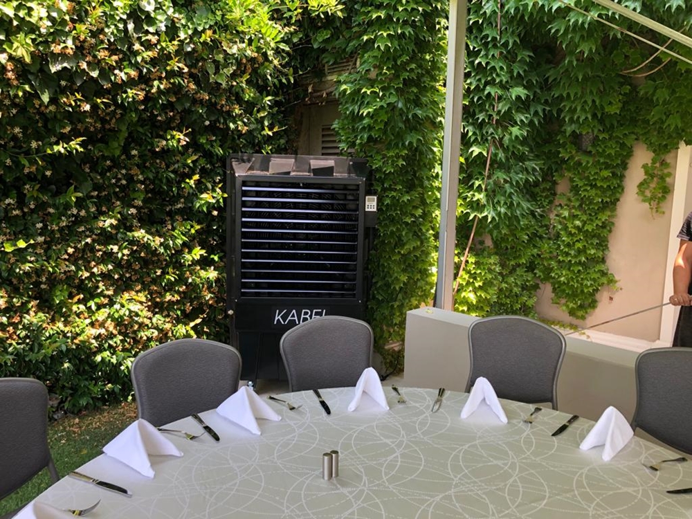 Kiralık palmiye soba ve dış mekan ısıtıcı uygulaması
